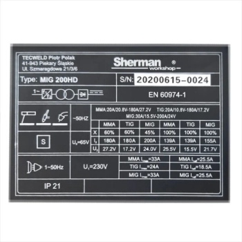 SHERMAN MIG 200HD